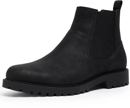 CGRRBW Men's Chelsea Boots Suede Leather Casual Cowboy Boots for Men