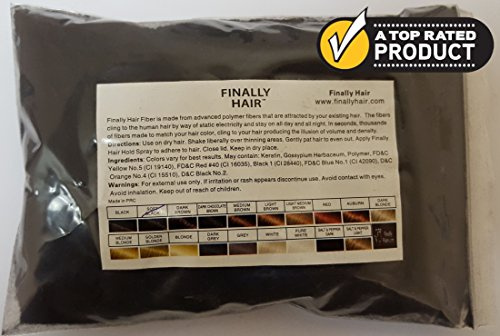 Premium Hair Fibers Refill Bag - 56 Grams of Hair Loss Concealer for Soft Black