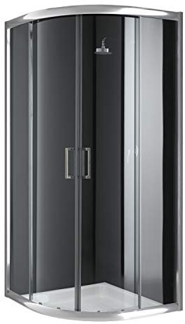 Idralite Box Mampara de Ducha Semicircular 80x80 H198 Transparente 6mm Mod. Alabama