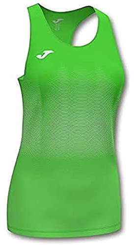 Joma Elite VII Camiseta Tirantes Running, Niñas, Verde Fluor, 2XS