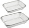 Supremery 2er Set Backofen Edelstahl Grillkorb Grillgitter Grillblech Backkorb für fettarmes Heißluft-Garen, Backen, Grillen im Ofen oder Grill