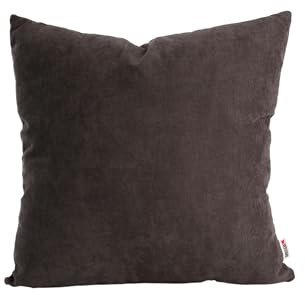 deco-raum ÖKO-TEX® Dekokissen 45x45 cm mit Füllung (380g) – Waschbares Sofakissen mit Reißverschluss – Anthrazit, 1 Stück