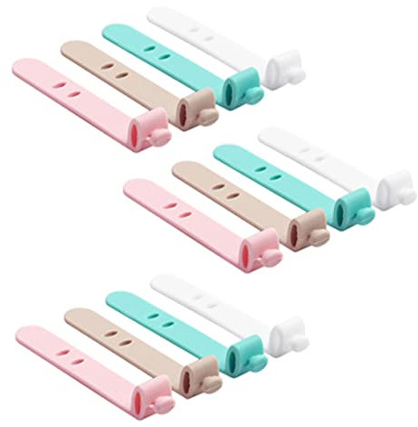 UKCOCO Soporte De Fijación De Auriculares 12 Piezas Enrollador De Cable De Silicona Organizador De Almacenamiento De Cables Soporte De Alambre Guardián Del Cable Auricular Fornido