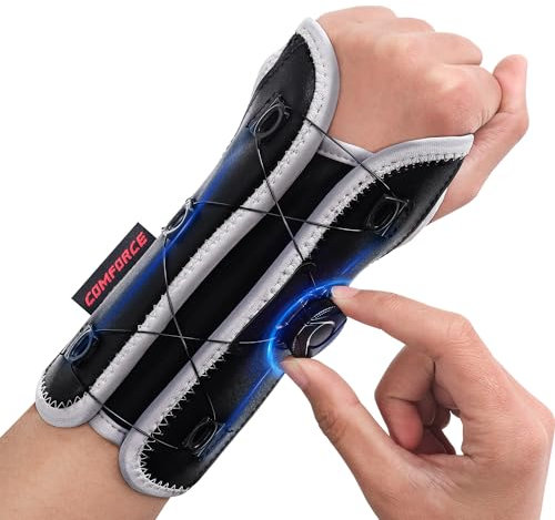 COMFORCE Wrist Brace Handgelenk Bandagen, Handgelenkstütze mit Verstellbarer Knopf für Linke Rechte Hand, Handgelenkbandage für Karpaltunne Arthritis, Sehnenscheidenentzündung (5,5''-9,5'')