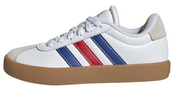 adidas VL Court 3.0 Shoes Kids Sneaker, FTWR White/Team royal Blue/Better Scarlet, 39 1/3 EU