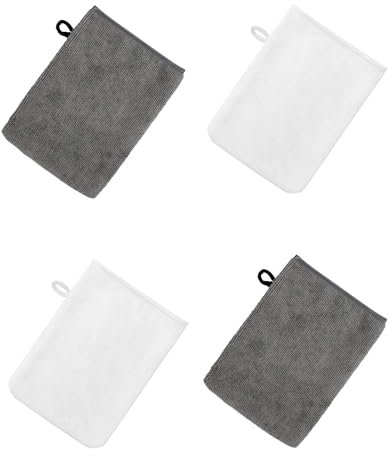 Waschhandschuhe,4 PCS Microfaser Waschlappen Kinder Frottee Waschlappen Microfaser Handtücher Mitt Scrub Sensation für Bad SPA
