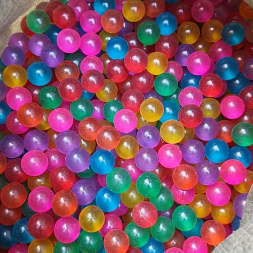 Tokaneit 100 Pezzi Biglie Colorate in Vetro, Multicolor Trasparente Marmi di Vetro Per Decorazioni,Per Sport All'aperto, per la Decorazione di Acquari, Produzione Artigianale
