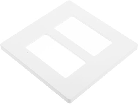LIFKOME Placa De Pared Para Interruptor De Luz Doble Balancín, Resistente Pc Blanca, Tapa Decorativa Para Enchufe Doble, Tornillos, Para Uso Doméstico y Oficina, 1 Unidad
