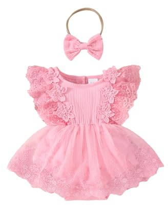 Generisch 2026 2024 Baby Girl Cute Sleeveless Lace Triangle Dress Newborn Lace Wrap Dress
