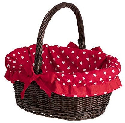 e-wicker24 Alles aus Weide Cestini in Vimini con Manico Ceste per Funghi in Vimini Cestino della Spesa Fatto a Mano Intrecciato Cestino per la Spesa Cestino per Picnic Cesta per Frutta
