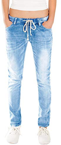 Fraternel Jeans Donna Jogger Pantaloni Normal Waist Blu Taglia: L