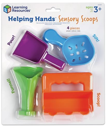 Learning Resources Palas sensoriales Helping Hands, Juguetes para desarrollar la motricidad Fina, Juguetes sensoriales para niños con Autismo, Juguetes sensoriales para niños pequeños, 3+ años