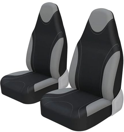 QILINGS Auto Sitzbezüge Für VW Für Up Front Bucket Style Autositzbezüge Universal Für Autos LKWs SUV Sitzschutz Sitzbezüge Auto(2Piece Gray)