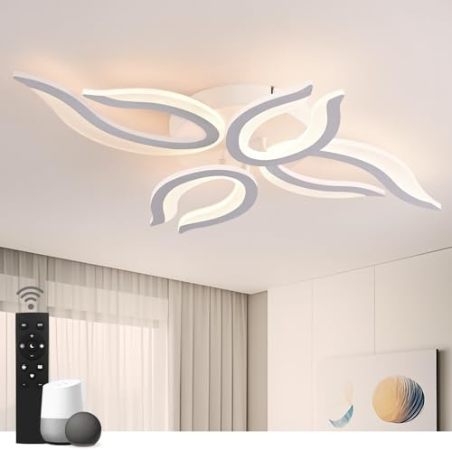 Sky angle Smart Deckenleuchte mit Sprachsteuerung für Alexa/Google Home, Dimmable Led Deckenleuchte Flach 30 W LED-Lampe für Wohnzimmer, Schlafzimmer, Bad, Küche