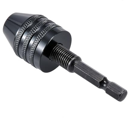 HOHXEN 0.6-8mm Bohrfutter-Adapter, Mini 3-Jaw Drill Chuck Quick Change Converter Schraubendreher-Treiber-Adapter mit 1/4'' Hex-Schaft für Mikro-Produktion oder medizinische Industrie
