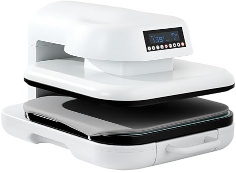 Heat Press Machine 15x15 – Auto Heat Press Heats Up to 410°F (210°C), Ideal for T-Shirts, Sublimation & Iron-On Projects (38x38cm)