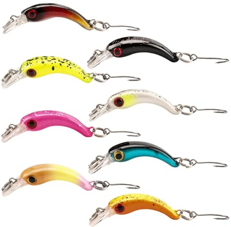 Zyiphor 8 Pezzi Esche da Pesca Trout Spoon Set Cucchiai da Pesca Mini Wobbler Trota Colorato Esca di Trota per la Pesca di Trote per Acqua Dolce e Salata, Trotas, Salmone, Spigola