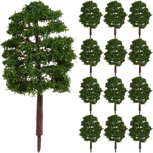 Modellbau Bäume - Miniatur Bäume Modellbaum Landschaft, Eisenbahn, 9 cm, 20 Stück (dunkelgrün)