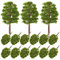 LIOOBO Model Trees - Model Railway Scenery Landscape Train Railways 9CM 20pcs (Dark Green)