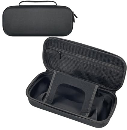 JOYSOG Hartschalen-Tragetasche für Sony PS5 Playstation Portal Remote Player Handheld Konsole Aufbewahrungstasche & Handheld Displayschutzfolie, Schwarz , Handbag+ 2*Screen Protector,