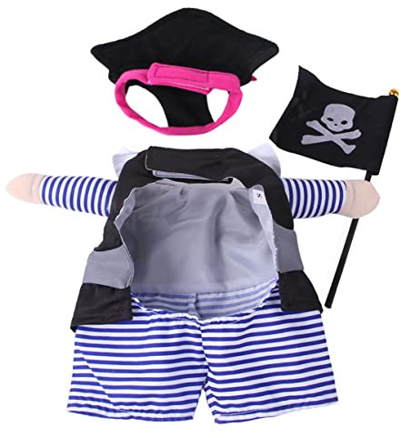 Sosoport Gemütliches Piraten-hundekostüm Modisches Haustier-Outfit Robuste Katzenkleidung Lustiges Haustierkleid