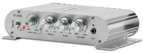 Dropfree Mini Digital Power Audio Car Amplifier Blue Light Stereo Audio Amplifier for Home Theater Club Music 200W X2(B) Easy to Use