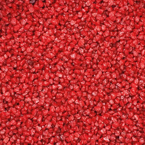 matches21 HOME & HOBBY Gránulos decorativos rojos como decoración de colores – 5 kg de arena gruesa decorativa Ø 2-3 mm para vasos, jarrones