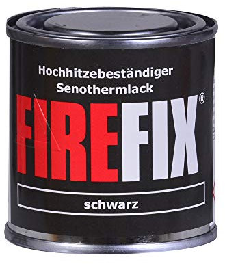FIREFIX 2013 Pintura para Horno Senotherm, 125 ml, Resistente al Calor hasta 600 °C, Color Negro