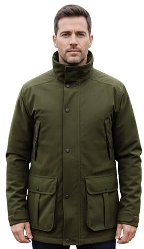 Game Technical Apparel Mens EN207 Hunters Stealth Waterproof Jacket with Concealed Hood (L, Hunters Green)