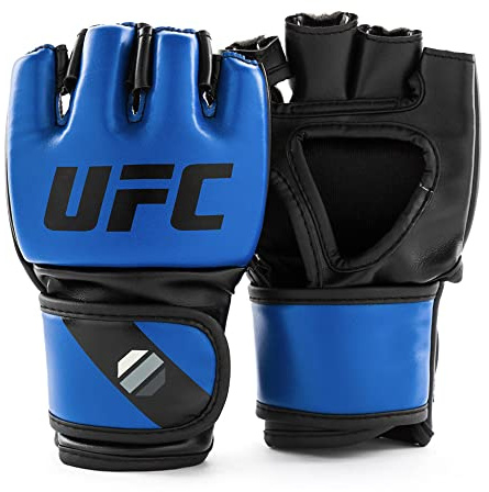 UFC Guanti MMA | Guanti da allenamento per sparring, grpling, guanti e sacco da boxe | da principiante a intermedio | vestibilità sicura per uomini e donne | blu, L/XL