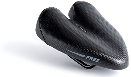 DUOPOWER Cykelsadel MTB anti-prostata - Noseless cykelsadel modell Free 2021 sadel ergonomisk lämplig för berg, triatlon, väg utan näsa man kvinna (svart)