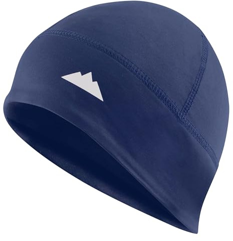 Tough Headwear Bonnet Fin pour Homme - Bonnet Léger Polyvalent pour Le Sport - Idéal comme sous Casque - Moto ou Velo - Protection du Froid en Hiver - Bleu Marine