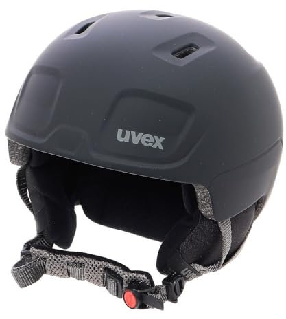 uvex heyya pro - Leichter Skihelm für Kinder - individuelle Größenanpassung - optimierte Belüftung - Black matt - 54-58 cm