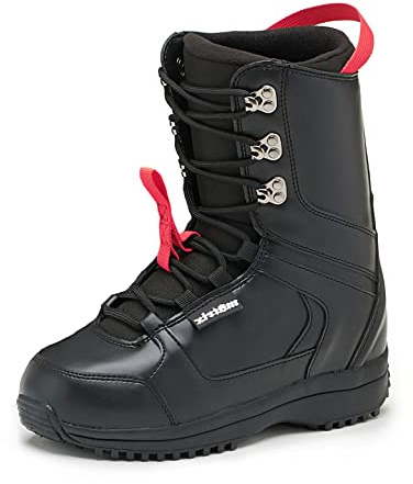 Matrix Junior 580 Linerless Waterproof Insulated Snowboard Boots, Black/Red, 4