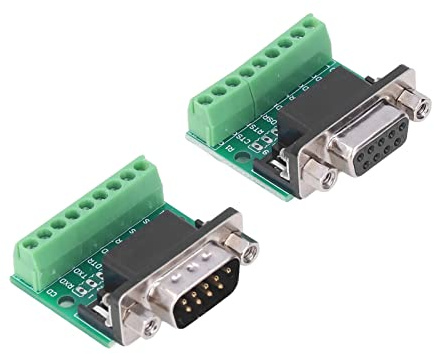 Jadeshay Kabeladapter,DB9-Stecker Buchse Adapter Schraubklemme 9-Polig, 9-Loch-Umwandlungsplatine für RS232 RS485