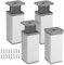 Gaomoeny 4 Pcs Adjustable Cabinet Legs, Adjustable Height 0-20mm Table Legs, Aluminum Alloy Kitchen Sofa Furniture Adjustable Feet for Desk/Sofa/Cupboard/Table/Bed Adjustable Feet Legs, Silver(10cm)