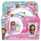 p:os 35808 Gabbys Dollhouse - Set per la colazione, set di stoviglie da 3 pezzi con piatto, ciotola e tazza, stoviglie per bambini in plastica, lavabili in lavastoviglie/microonde