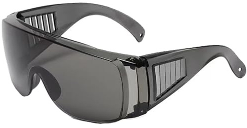 SEIWEI Gafas de seguridad antiarañazos, gafas protectoras transparentes y tintadas, accesorios de protección ocular envolventes para el trabajo, la industria y los deportes al aire libre (negro)
