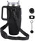 EPCDBBRT 1 Black Cup Holder, 1 Set Of Anti-Spill Plug, Car Cup Holder, Handle Cup Holder With Storage Bag, Adjustable Shoulder Strap, Portable Cup Holder