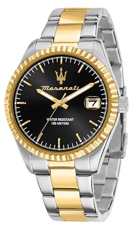 Maserati Orologio Uomo, Tempo, Data, Analogico, 43mm, Collezione COMPETIZIONE, Regalo Fidanzato, Marito, Uomo