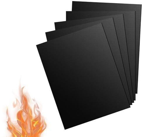 5er Set Grillmatten 40×30 cm – Antihaft & Wiederverwendbar – Dauerbackfolie für Gasgrill, Holzkohlegrill & Backofen – Hitzebeständig bis 260°C – Perfektes Grillzubehör für Fleisch, Fisch & Gemüse