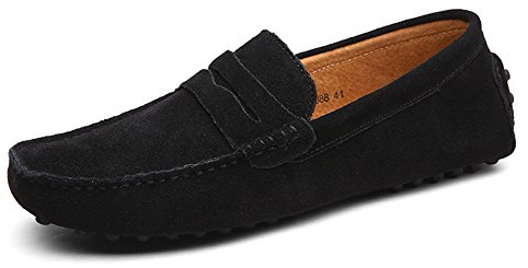 WUIWUIYU Men's Casual Slip-On Suede Loafers Moccasins Driving Shoes