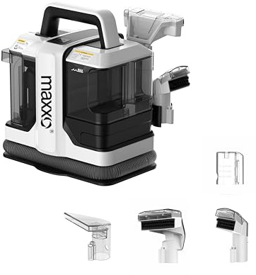 maxxo SC750W Turbo Polsterreiniger Gerät – Leistungsstarker 750 Watt Teppich- & Polsterreiniger Gerät für Auto, Sofa & Couch – Kompakter Nasssauger mit Doppeltank-System und Zubehör