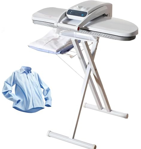 Grande presse à repasser à vapeur de table, machine à repasser numérique 1800 W avec support, surface 800 x 310 mm, pression 50 kg, réservoir d'eau 300 ml pour tous les tissus