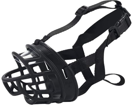 RYRYR Masque for Chien, muselière en Maille Respirante permettant au de haleter, Boire et s'entraîner, livré avec Un Panier toilettage Plastique Robuste(No.1)