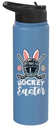 Ice Hockey Easter Helmet Puck Sports Men Boys Kids Teens Stainless Steel Insulated Water Bottle