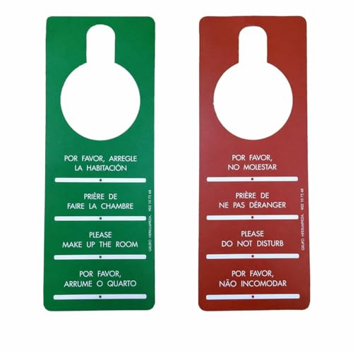 100 Carteles de NO MOLESTAR para Hoteles | Carteles de Doble Cara con Mensajes Por Favor No Molestar y Por Favor Arreglen la Habitación | Ideal para Hoteles, Apartamentos, Casas Rurales