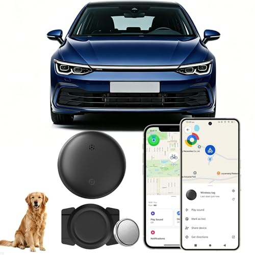 GPS Tracker per Auto, GPS Auto Localizzatore Compatibile con Google Find Hub(Android) e Find My(iOS) Localizzatore Gps Senza SIM, per Bambini, Auto, Animali Domestici, IPX6 Impermeabile - Nero