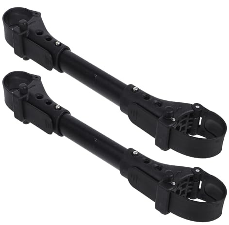 HEATSHAKING Conector Antióxido Negro para Cochecito Gemelar de Aluminio Accesorio para Unir Dos Cochecitos Pack de 2 Piezas en Uso Exterior para Familias Dos