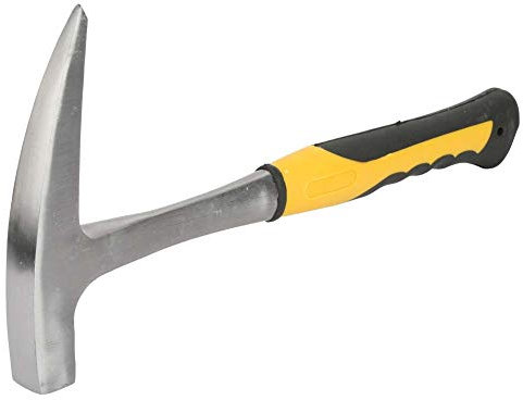 Geologist Rock Pick, Double Head Flat Mouth Geological Survey Brick Duckbill Hammer(L)